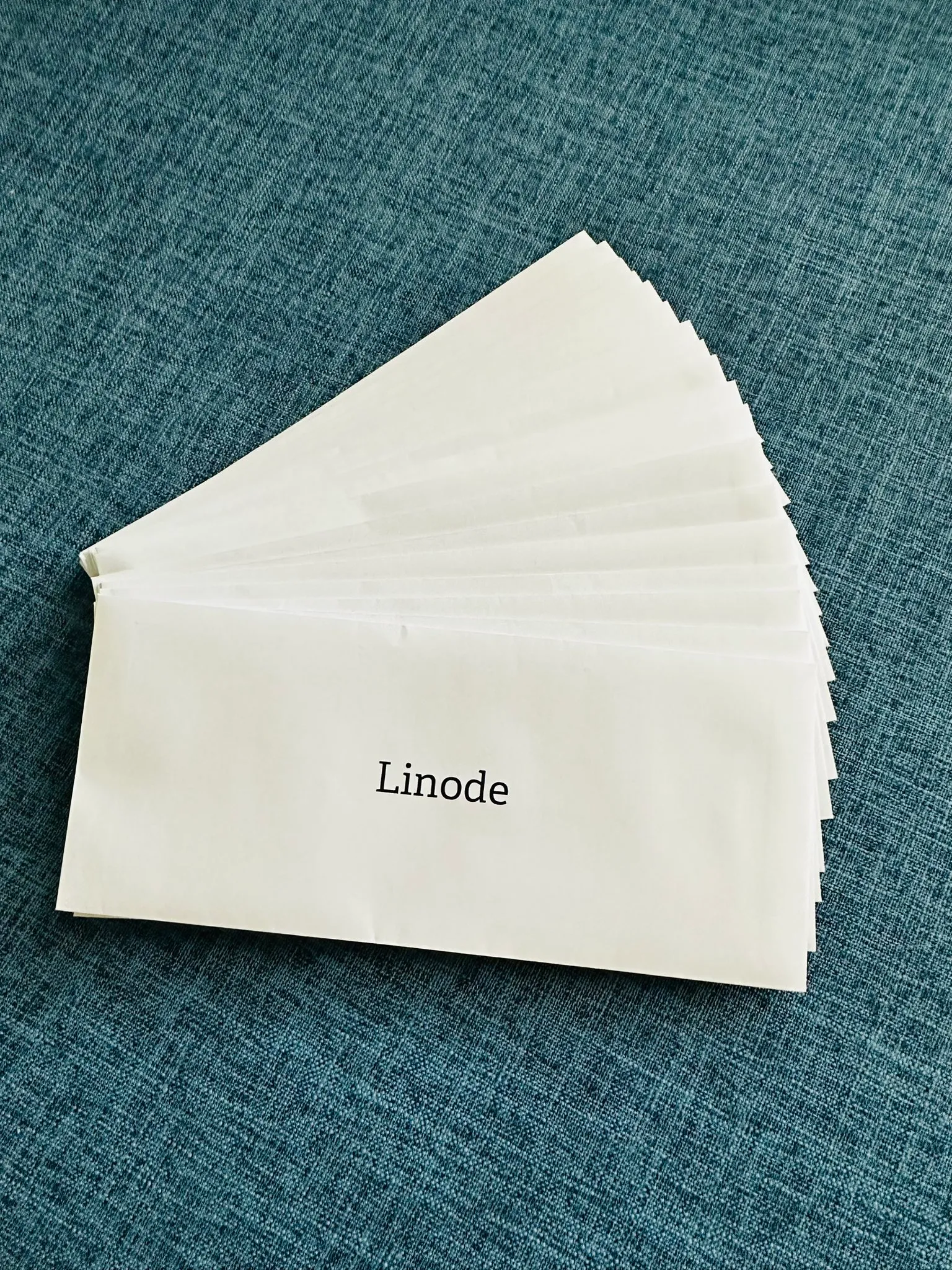 A stack of envelopes with two-factor authentication codes